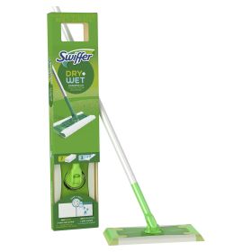 Swiffer Sweeper 2-in-1, Dry and Wet Multi Surface Floor Cleaner and Broom, Sweep and Mop Starter Kit