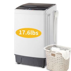 Full-Automatic Washing Machine Top Load Portable Compact Laundry Washer Spin with Drain Pump