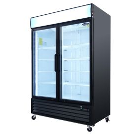 ORIKOOL Commercial Double Glass Door Merchandiser Refrigerator 1266L Restaurant Refrigerators ETL Commercial Refrigerators