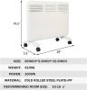 Bosonshop 1000W Electric Radiator Space Heater Full Room Quiet Panel Heater With Adjustable Thermostat, Led Display