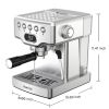 Espresso Machine; 20 bar espresso machine with milk frother for latte; cappuccino; Machiato; for home espresso maker; 1.8L Water Tank; Stainless Steel