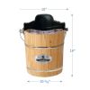 4Qt. Old Fashioned Pine Bucket Electric/Manual Ice Cream Maker