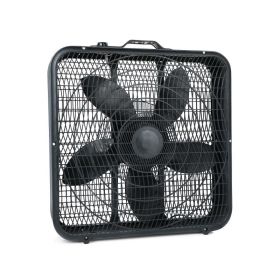 Home Commercial 20 Inch 3-Speed Plastic Floor Fans (Color: Black)