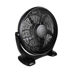 Home Commercial 20 Inch 3-Speed Plastic Floor Fans (Color: Black A)