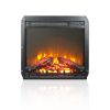 18 inch electric fireplace insert, ultra thin heater with log set & realistic flame, overheating protection