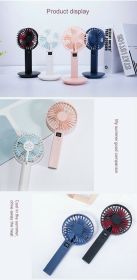 Mini Handheld Portable Fan USB Desk Fan Small Personal Fan battery rechargable (Color: pink)