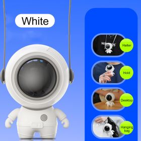 Astronaut hanging neck fan astronaut small fan (Color: White)