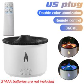 Volcanic Flame Aroma Diffuser Air Humidifier Essential Oil Diffusers Smoke Ring Volcano Eruption Fragrance Machine Indoor Gifts (Color: US Plug, Ships From: CN)